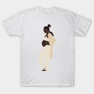 Abstract pregnant vector mother modern Illustration T-Shirt